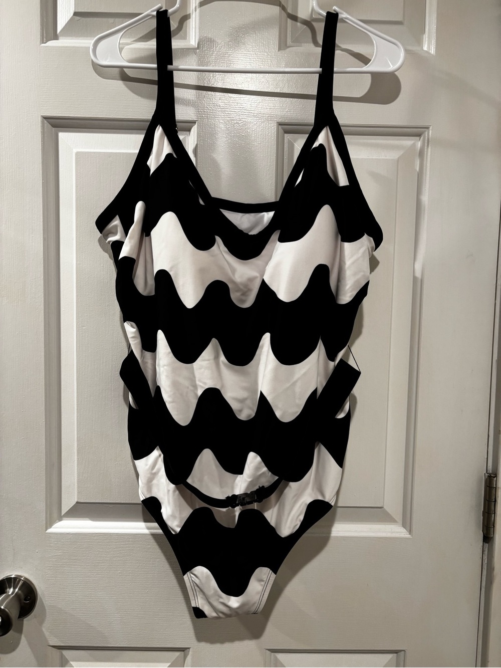 Marimekko for Target Black & White Wave-Pattern One-Piece Swimsuit
